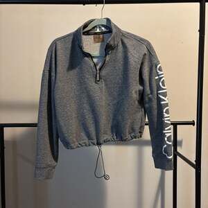 Calvin Klein Half Zip Crop Sweatshirt with